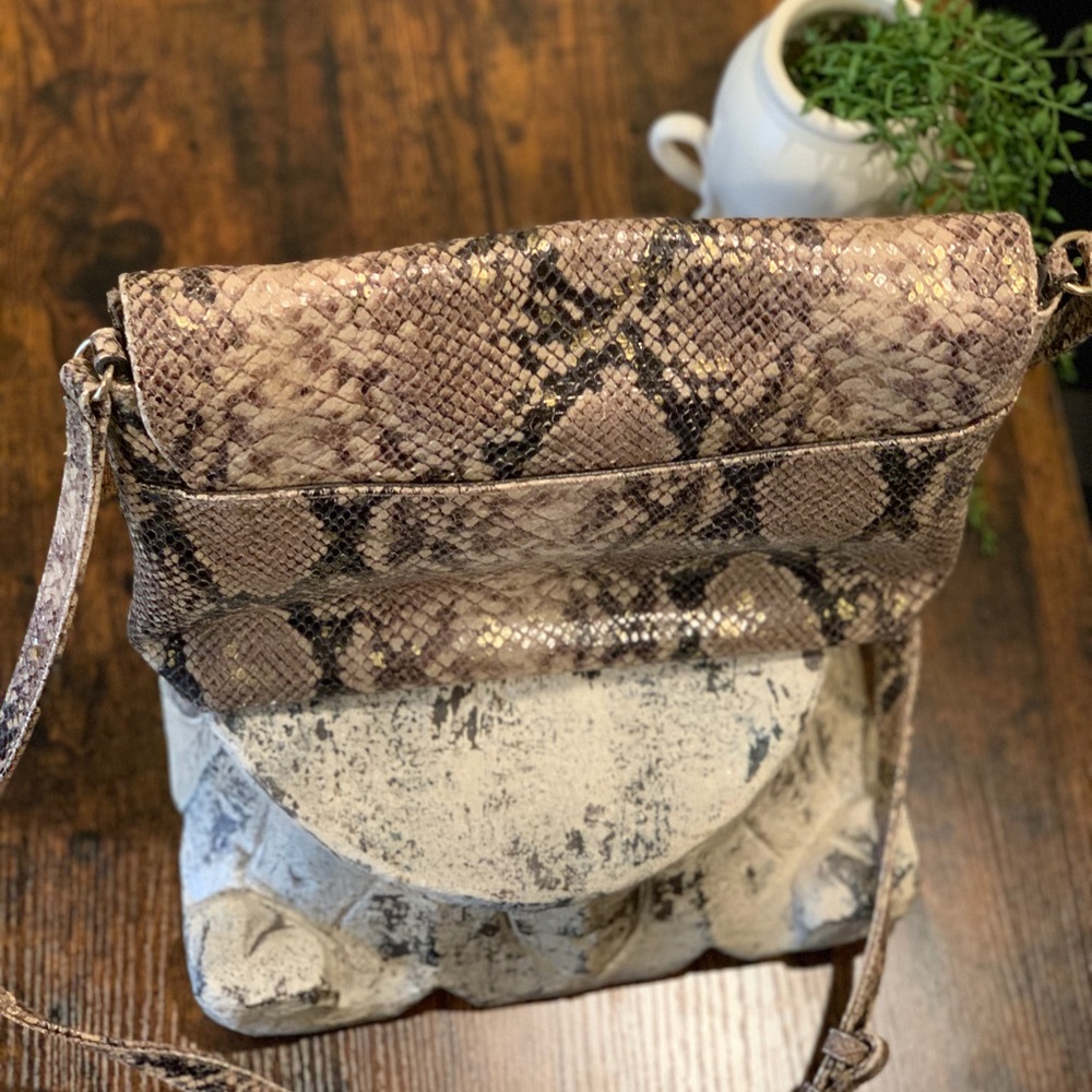 Snake Python And Gold Elaine Turner Crossbody - image 7